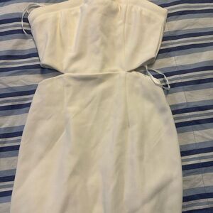 Princess Polly White Strapless Sheath Dress for Weddings